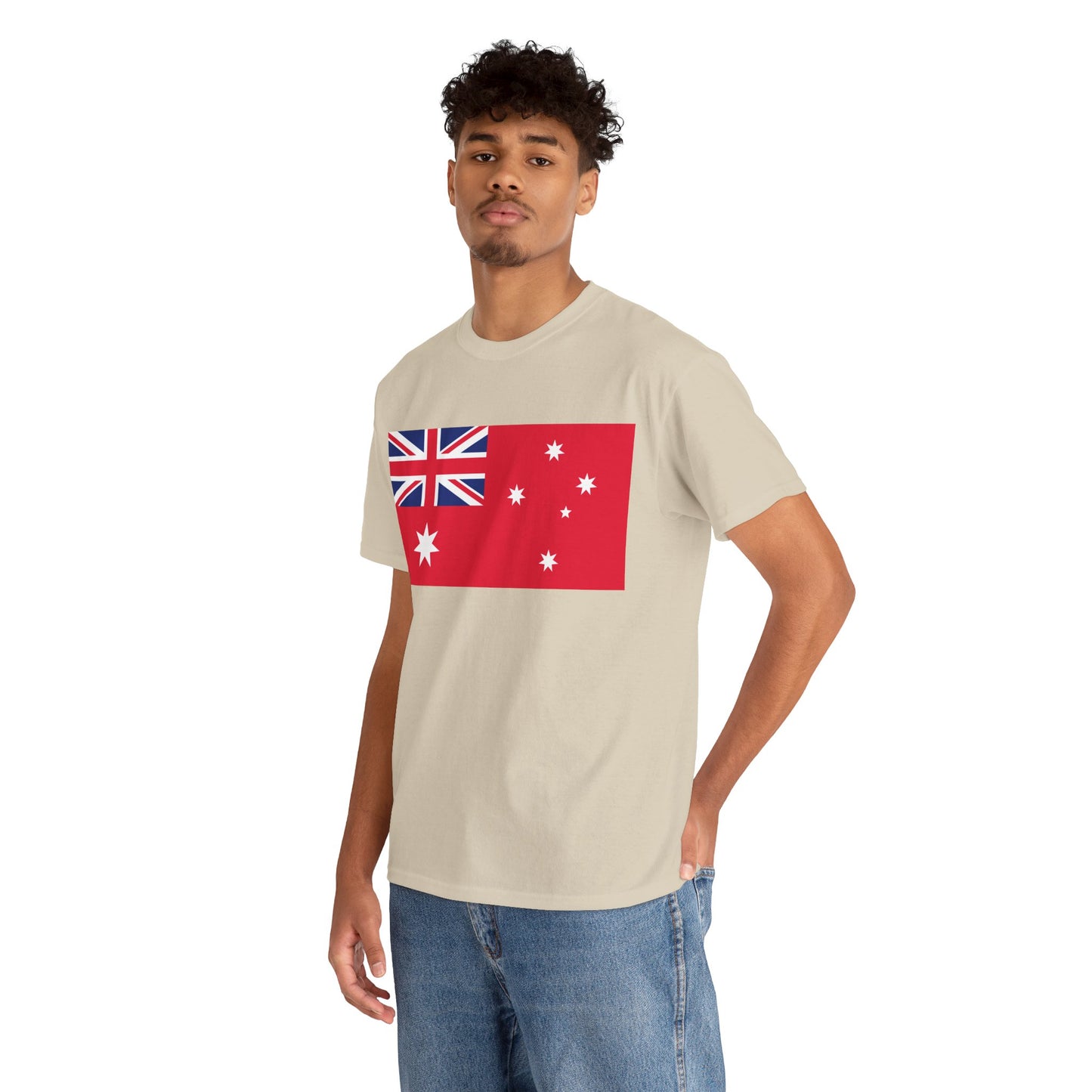 Raise your colours. Australia red ensign.